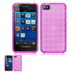 Black Berry Z10 TPU Gel Case (Hot Pink)